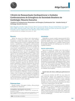 I Guideline for Cardiopulmonary Resuscitation and Emergency Cardiovascular Care – Brazilian Society of Cardiology: Executive Summary