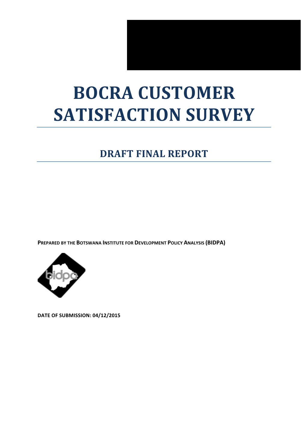 Bocra Customer Satisfaction Survey