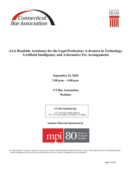 AAA Roadside Assistance for the Legal Profession: A-Dvances in Technology