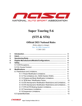 Super Touring 5-6 (ST5 & ST6)