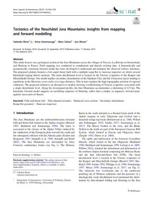 Tectonics of the Neuchâtel Jura Mountains: Insights from Mapping and Forward Modelling 565