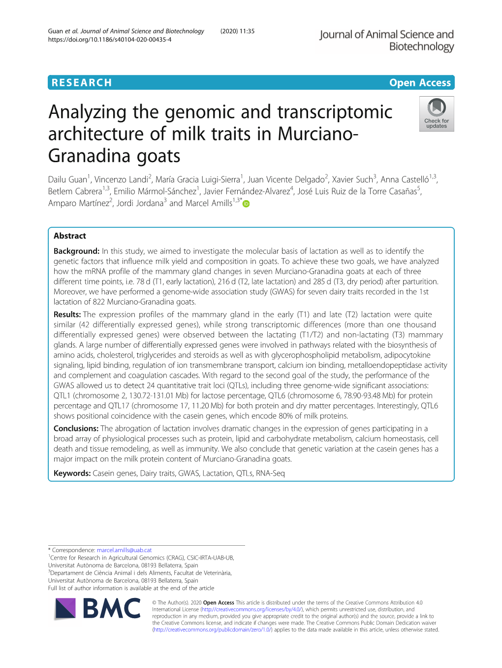 Analyzing the Genomic and Transcriptomic Architecture of Milk