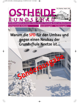 Ostheiderundschau Sonderausgabe Zur Grundschule Neetze, Juli 2020