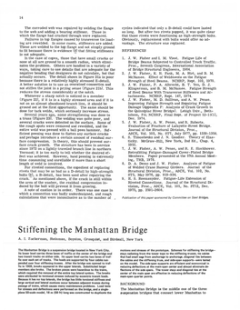 Stiffening the Manhattan Bridge A