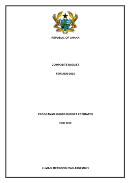 Kma Composite Budget for 2020-2023