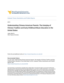 The Interplay of Chinese Tradition and Early Childhood Music Education in the United States