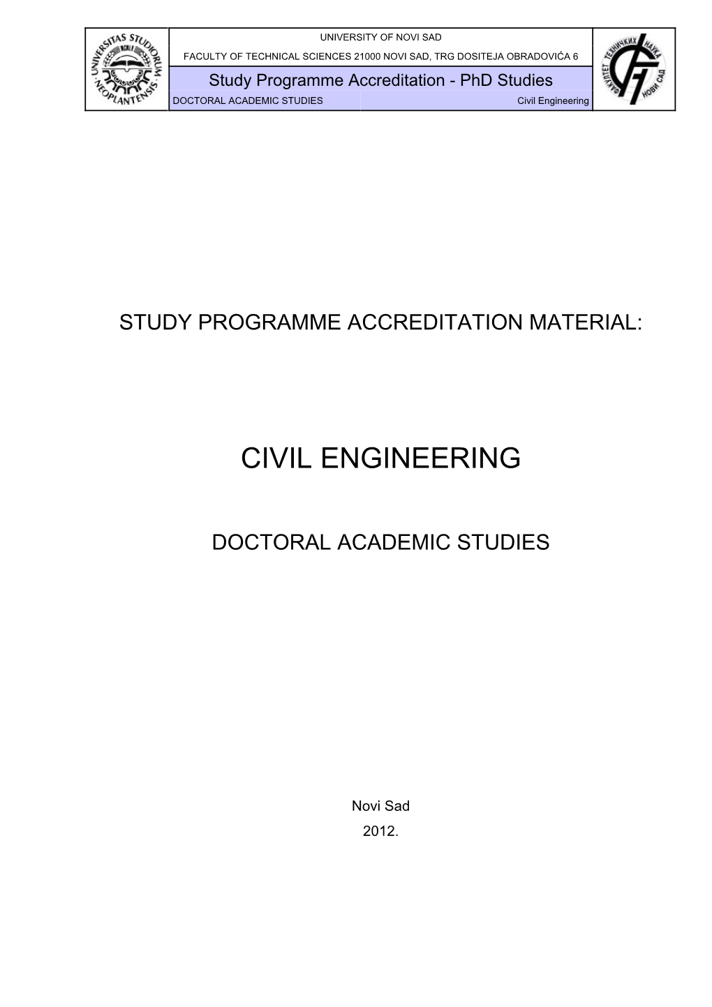 Study Programme (PDF)