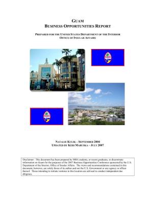 2007 Business Opportunities Report for Guam