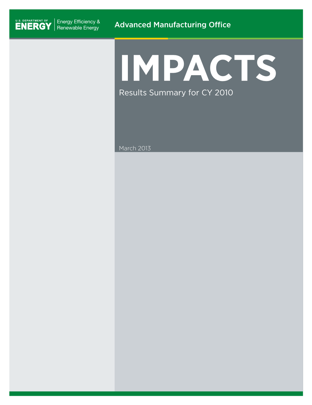 Results Summary for CY 2010