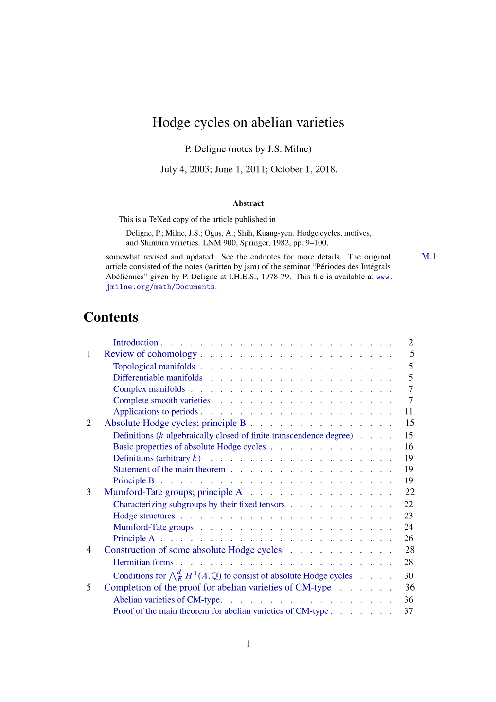 Hodge Cycles on Abelian Varieties