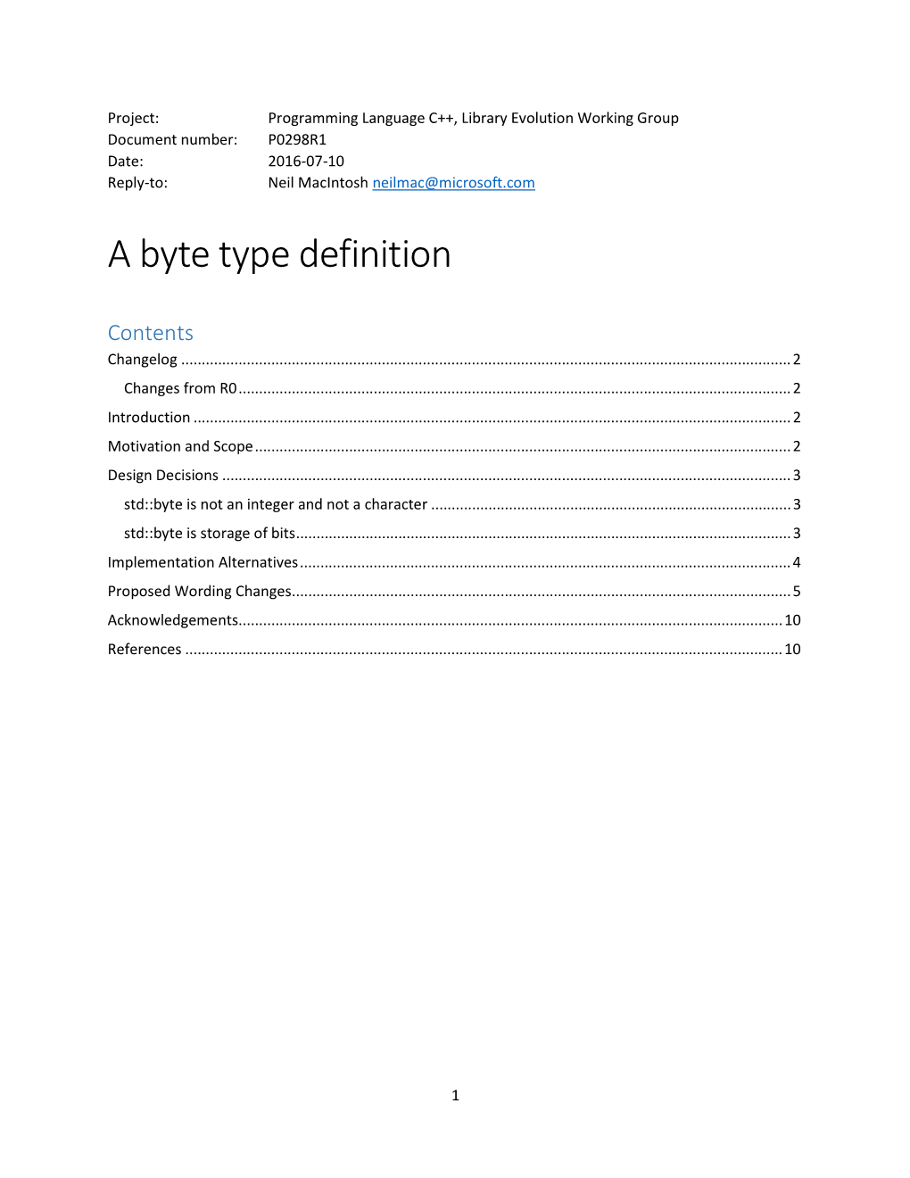 A Byte Type Definition