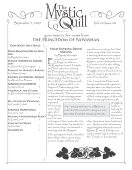 The Princedom of Novashan Your Source for News From