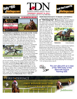 You Can Also Pick up a Copy of the TDN Today at the Deauville August