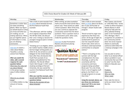 Monday Tuesday Wednesday Thursday Friday ESOL Choice