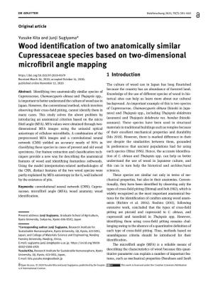 Wood Identification of Two Anatomically Similar Cupressaceae