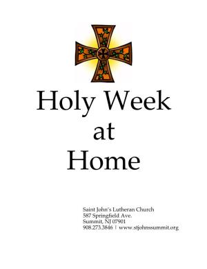Holy Week at Home