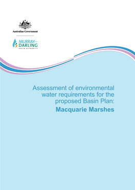 Assessment of Environmental Water Requirements for the Proposed