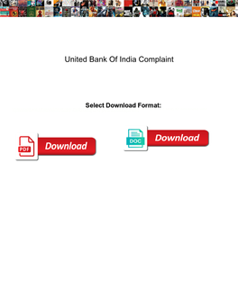 United Bank of India Complaint