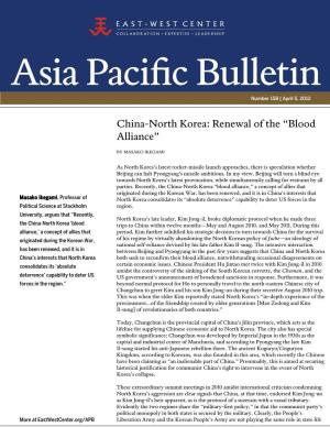 China-North Korea: Renewal of the “Blood Alliance”