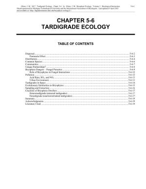 Tardigrade Ecology