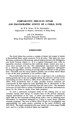 Comparative Side-Scan Sonar and Photographic Survey of a Coral Bank