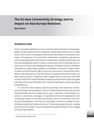 The EU-Asia Connectivity Strategy and Its Impact on Asia-Europe Relations