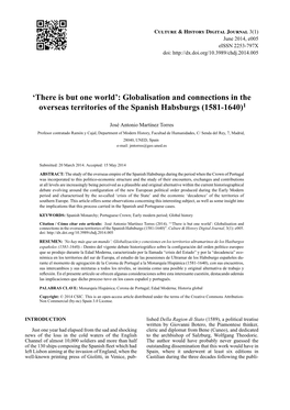 Globalisation and Connections in the Overseas Territories of the Spanish Habsburgs (1581-1640)1