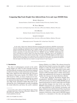 Comparing Ship-Track Droplet Sizes Inferred from Terra and Aqua MODIS Data