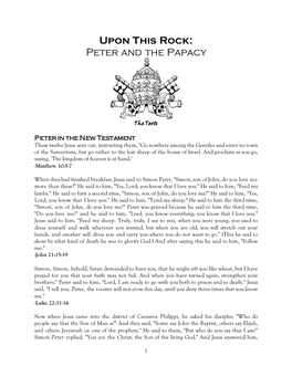 Upon This Rock: Peter and the Papacy