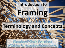 Framing: Walls