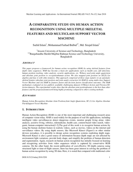 A Comparative Study on Human Action Recognition Using Multiple Skeletal Features and Multiclass Support Vector Machine