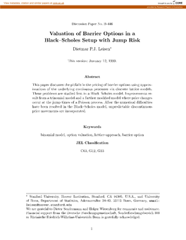 Valuation of Barrier Options in a Black Scholes Setup with Jump Risk