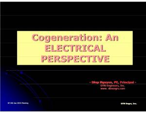 Cogeneration: an ELECTRICAL PERSPECTIVE