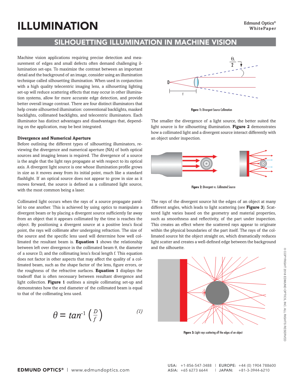 SILHOUETTING ILLUMINATION in MACHINE VISION MACHINE in ILLUMINATION SILHOUETTING Θ Figure 1