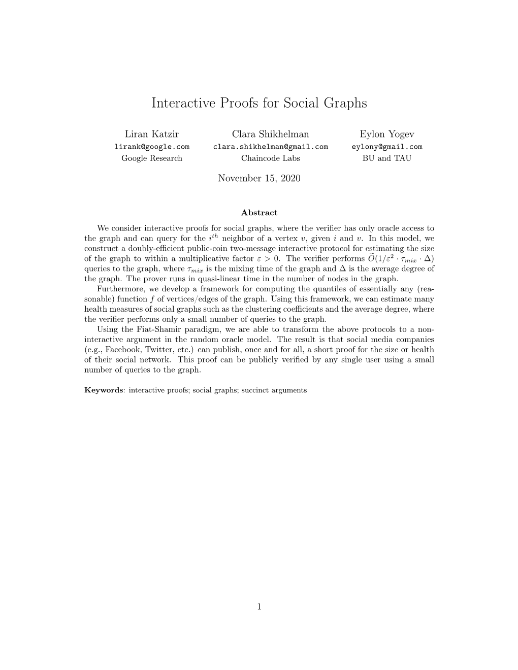 Interactive Proofs for Social Graphs