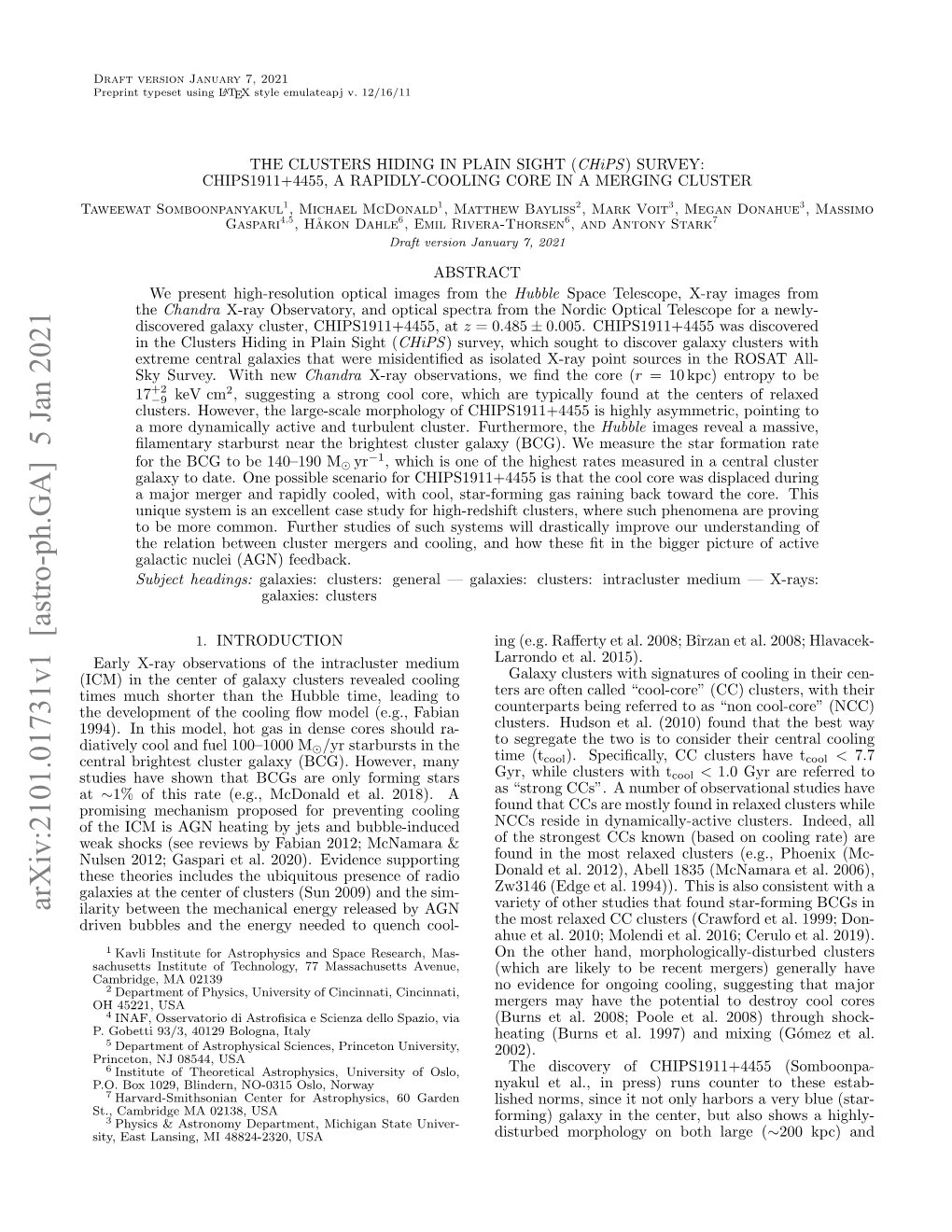 The Clusters Hiding in Plain Sight (Chips) Survey: CHIPS1911+ 4455