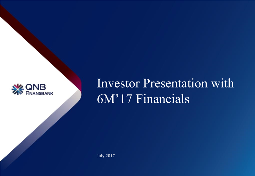 Investor Presentation with 6M'17 Financials