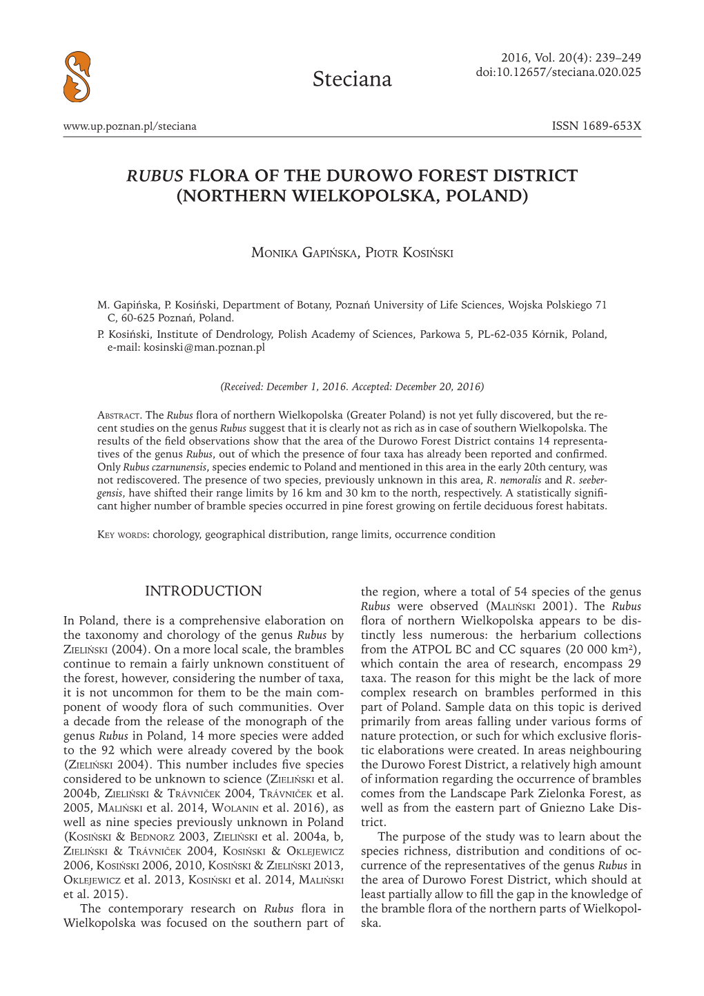 Steciana Doi:10.12657/Steciana.020.025 ISSN 1689-653X