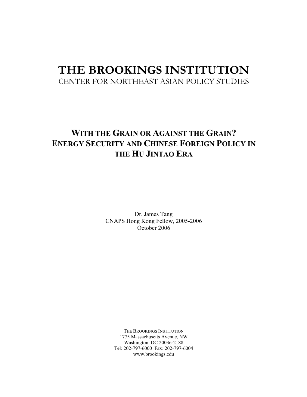 Energy Diplomacy and Chinese Foreign Policy