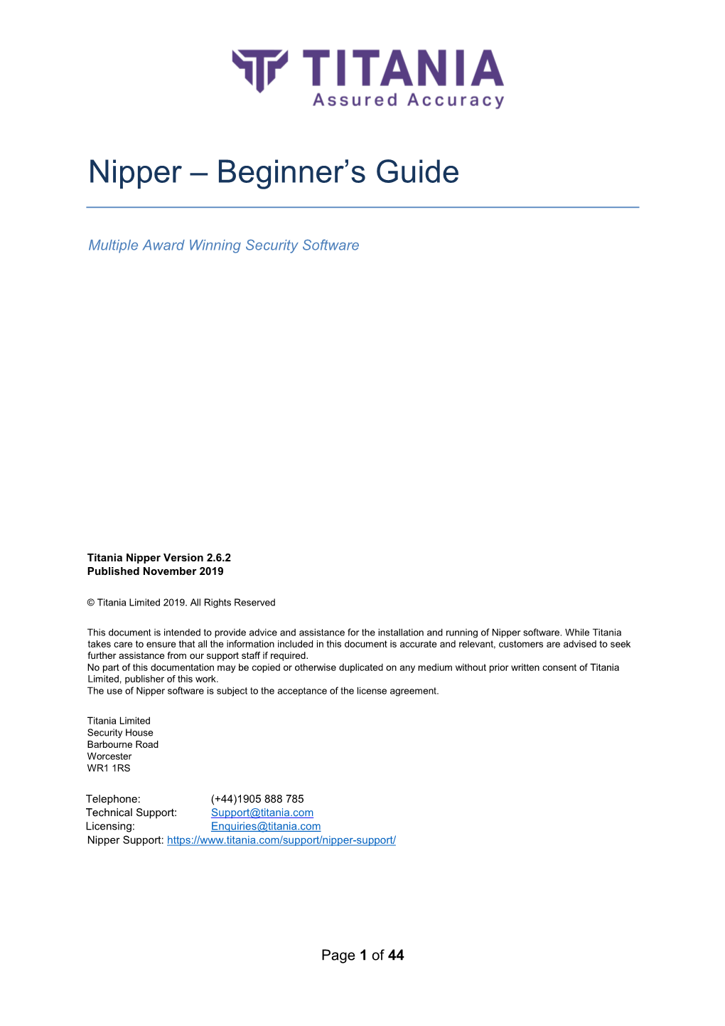 Nipper – Beginner's Guide