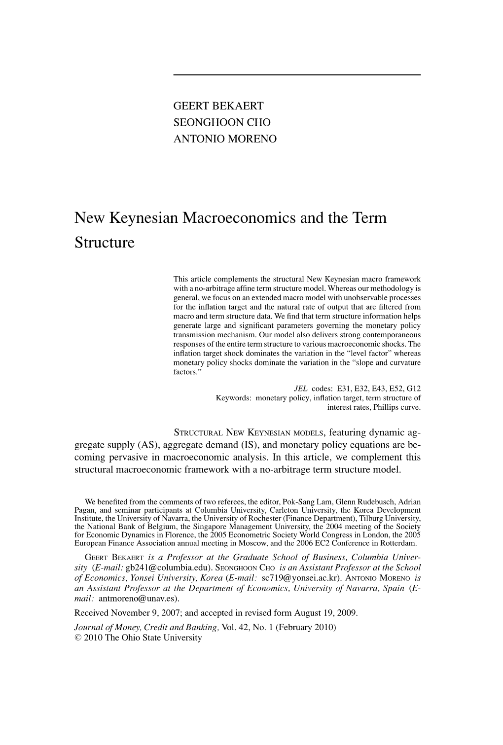 New Keynesian Macroeconomics and the Term Structure