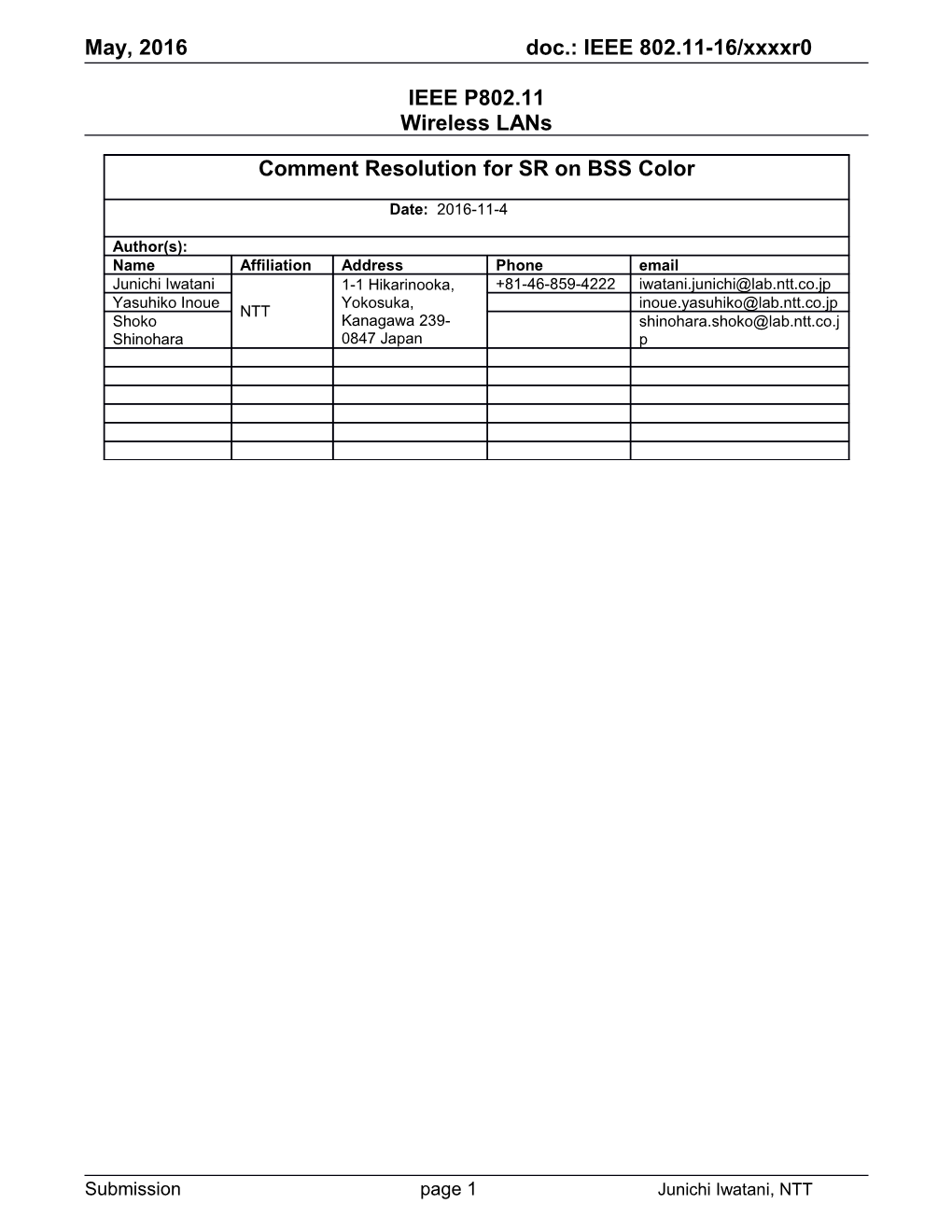 1 IEEE 802.11-16/0862R3 Comment Resolution on Subclause 25.11