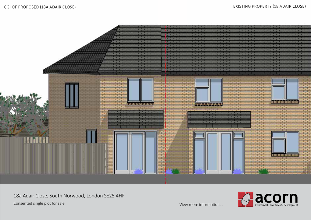 18A Adair Close, South Norwood, London SE25 4HF Consented Single Plot for Sale View More Information