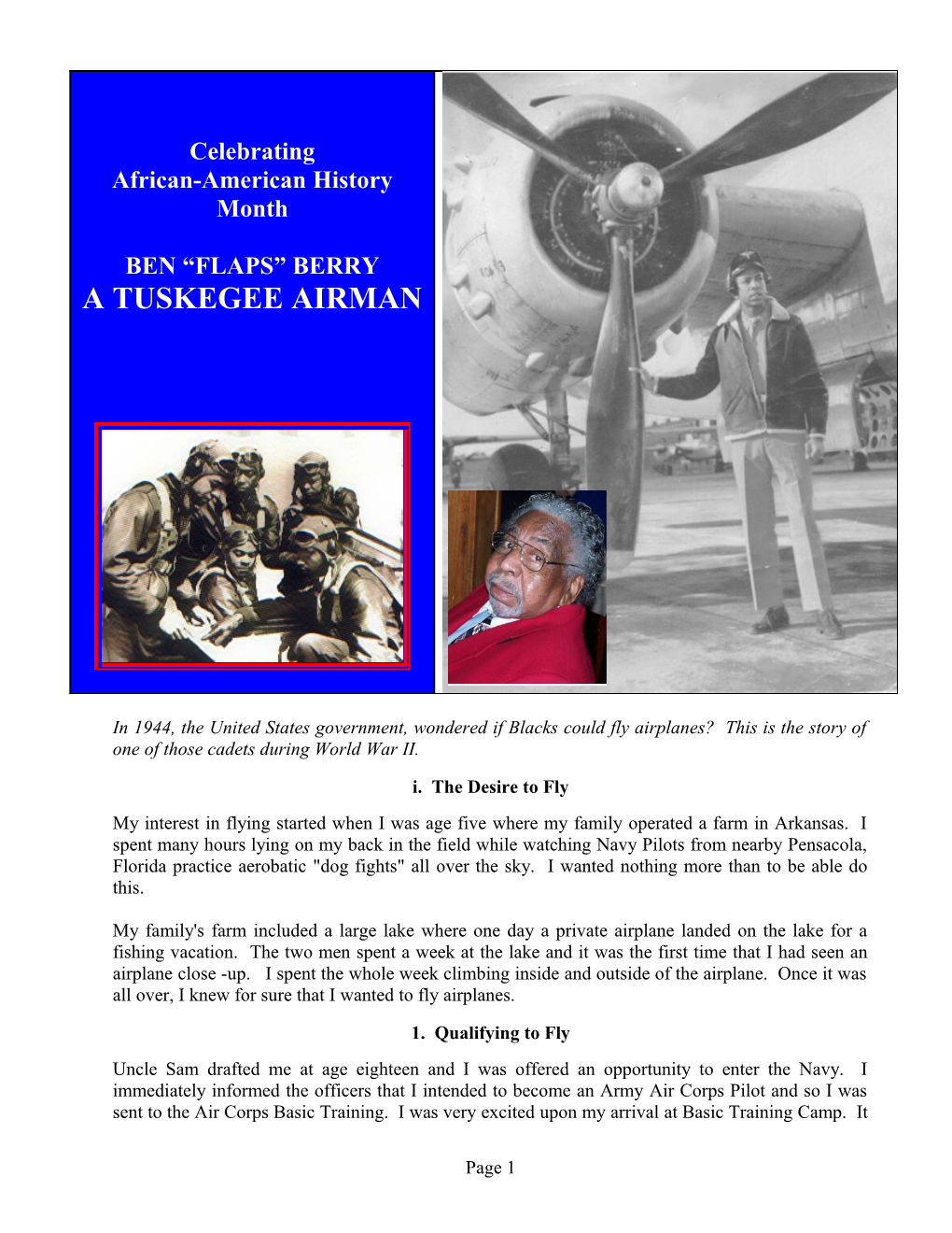 A Tuskegee Airman