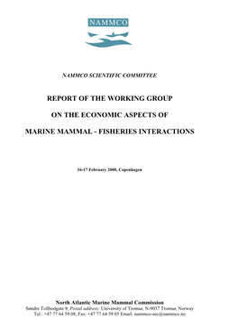 Working Group on the Economic Aspects of Marine Mammal - Fisheries Interactions