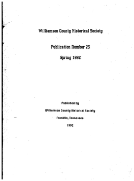 Williamson Countg Historical Societg
