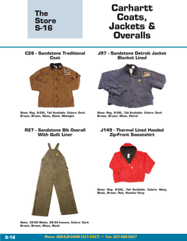 Carhartt Coats, Jackets & Overalls