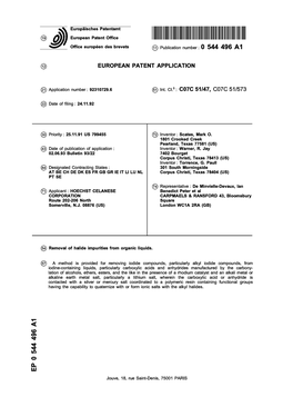 Removal of Halide Impurities from Organic Liquids