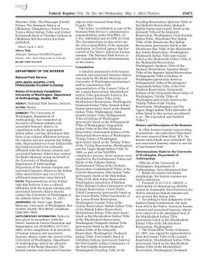 Federal Register/Vol. 78, No. 84/Wednesday, May 1, 2013/Notices