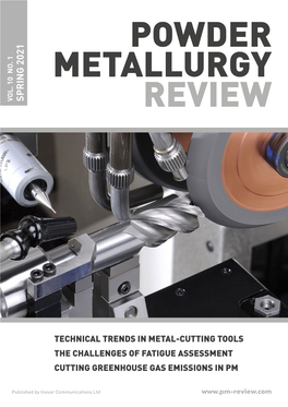 Powder Metallurgy Review Spring 2021 Vol 10 No 1